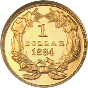 image for: 1884 G$1 NGC Proof 67 Cameo