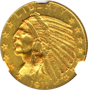 image for: 1911-D $5 NGC AU58
