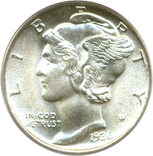 image for: 1936 10c PCGS MS66 FB