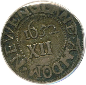 image for: 1652 Oak Tree Shilling PCGS VF20
