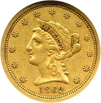 image for: 1862 $2 1/2 NGC AU50