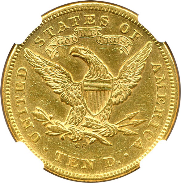 image for: 1871-CC $10 NGC AU55