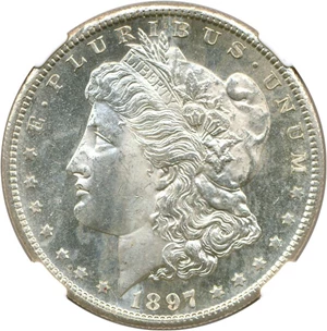 image for: 1897-S $1 NGC MS63 PL