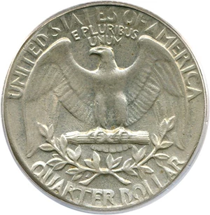 image for: 1967 25c PCGS AU55 (Struck on 5c Planchet)