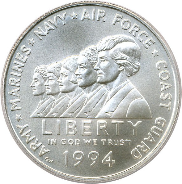 image for: 1994-W Women in the Military $1 PCGS MS70 