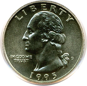 image for: 1995-D 25c PCGS MS66