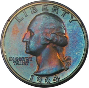 image for: 1964 25c PCGS Proof 67 OGH * Color *