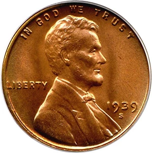 image for: 1939-S 1c PCGS MS67 RD