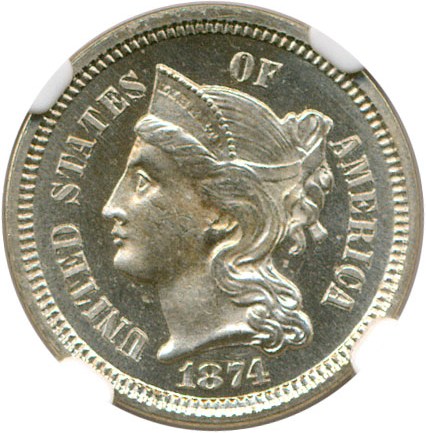 image for: 1874 3cN NGC/CAC Proof 65 (Star)