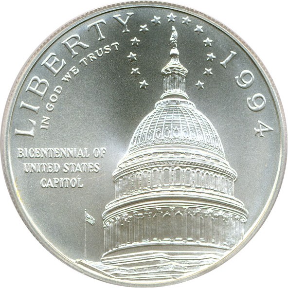 image for: 1994-D Capitol $1 PCGS MS70 