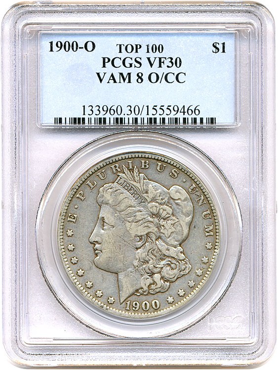 image for: 1900-O $1 PCGS VF30  (VAM-8  O/CC)