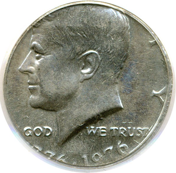 image for: 1976  50c PCGS MS63 (Struck on Clad 25c Planchet)