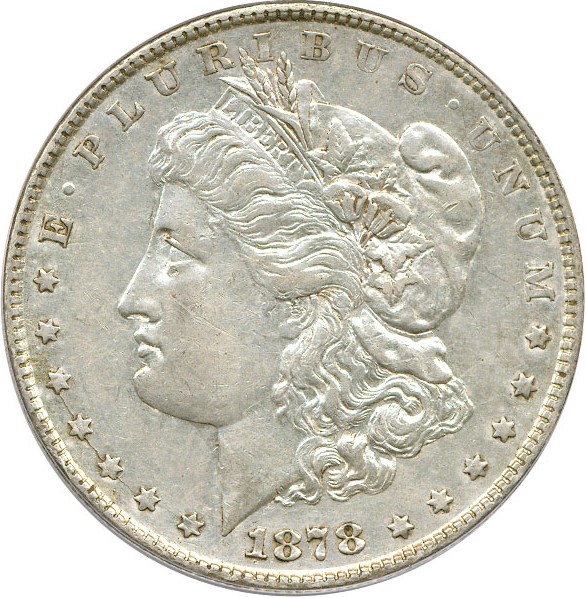 image for: Hot 50 VAM: 1878 8TF $1 PCGS AU50  (VAM-22  Polished LIB)