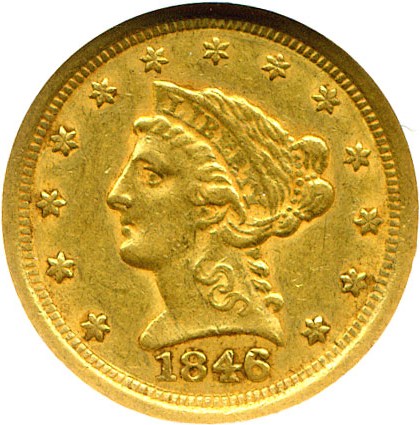 image for: 1846-O $2 1/2 NGC AU55