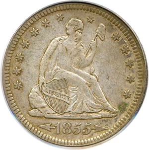 image for: 1855 Arrows 25c PCGS XF40