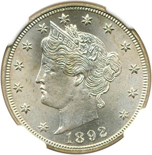 image for: 1892 5c NGC MS64