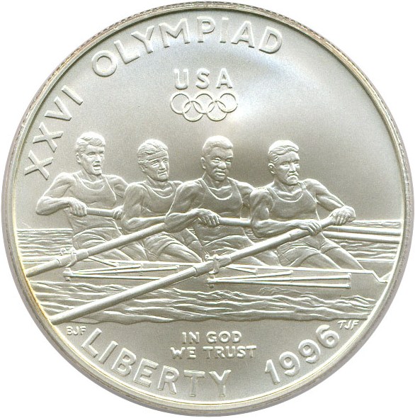 image for: 1996-D $1 PCGS MS70 (Olympic Rowing)