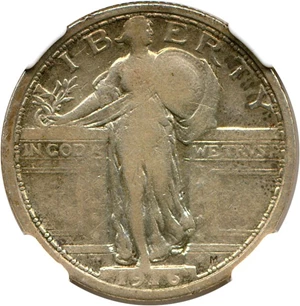 image for: 1916 Standing Liberty 25c NGC F15