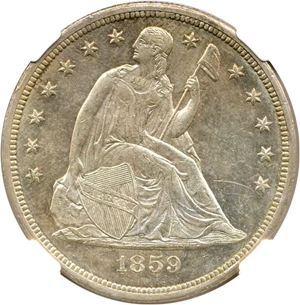 image for: 1859-S $1 NGC MS61