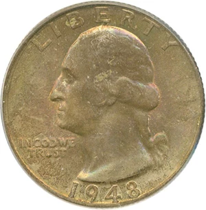 image for: 1948-D 25c PCGS MS66 *Color*