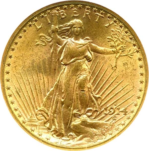 image for: 1914-S $20 NGC MS65