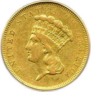 image for: 1854-O $3 PCGS XF40