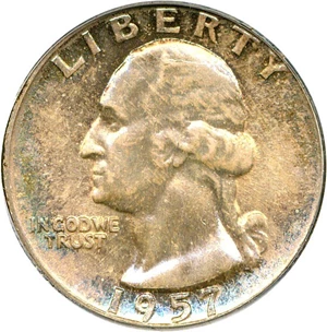 image for: 1957 25c PCGS MS67