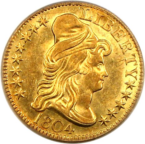 image for: 1804 $5 PCGS MS62 (Small 8)