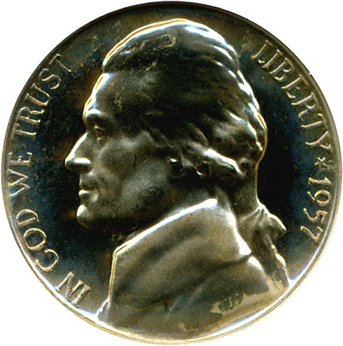 image for: 1957 5c NGC Proof 68 Cameo