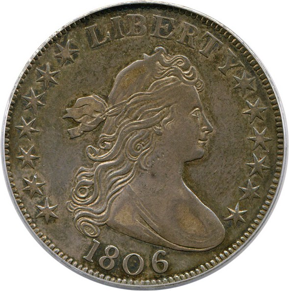 image for: 1806 50c PCGS/CAC XF45  (Knob 6, Small Stars) ex: Meyer