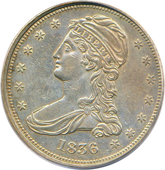 image for: 1836 Reeded Edge 50c PCGS XF40