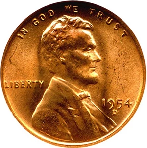 image for: 1954-D 1c NGC MS66 RD