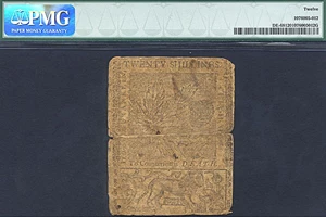 image for: Delaware: 1759 20 Shillings 1-June PMG F12 (Fr.DE68)