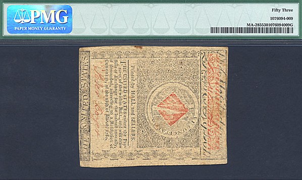 image for: Mass: 1780 $20 5-May PMG AU53 (Fr.MA285)
