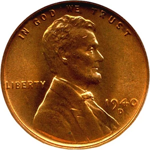 image for: 1940-D 1c NGC MS66 RD