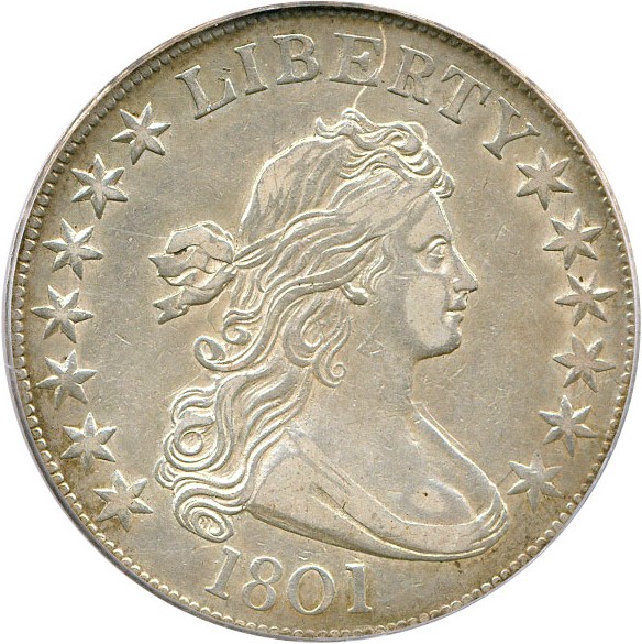 image for: 1801 50c PCGS/CAC XF40 ex: Meyer 
