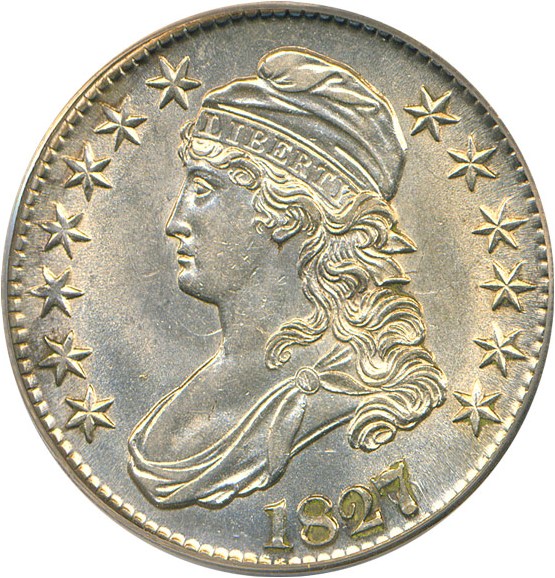 image for: 1827/6 50c PCGS AU55