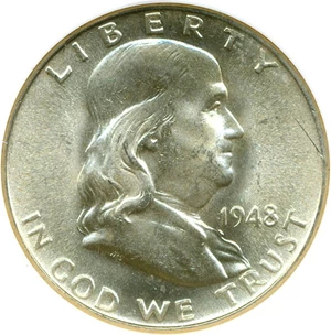 image for: 1948 50c NGC MS65 FBL