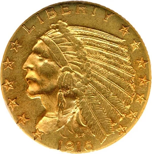 image for: 1916-S $5 NGC AU58