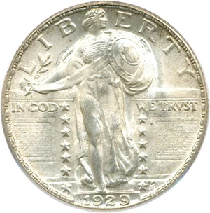 image for: 1929 25c PCGS/CAC MS66 FH