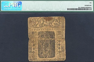 image for: Delaware: 1756 20s 1-May PMG Good-6 (Fr.DE44)