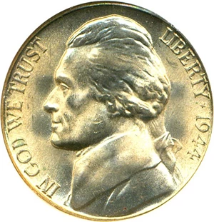 image for: 1944-S 5c NGC MS67
