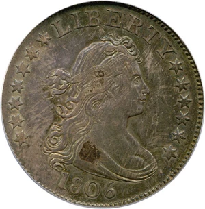 image for: 1806 25c PCGS/CAC AU50