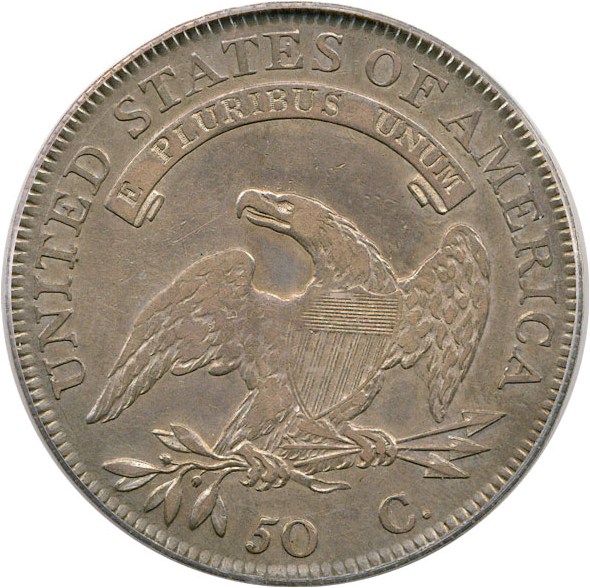image for: 1807 Capped Bust 50c PCGS/CAC XF40  (Small Stars)
