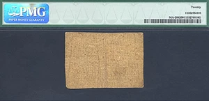 image for: Mass: 1776 5s 18-Jun PMG VF20 (Fr.MA204)