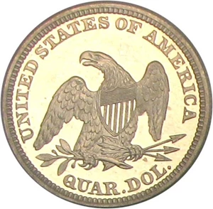 image for: 1863 25c PCGS Proof 64 Cameo
