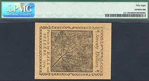 image for: Cont Congress: 1779 $70 14-Jan PCGS AU58 (Fr.CC101)