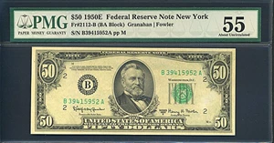 image for: 1950E $50 PMG AU55 (Fr.2112-B, BA Block)
