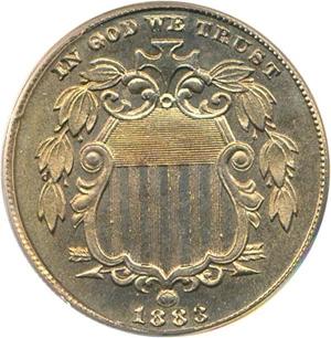 image for: 1883 Shield 5c PCGS Proof 66 OGH