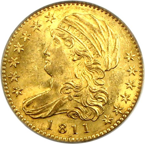 image for: 1811 $5 PCGS/CAC MS62 (Small 5)